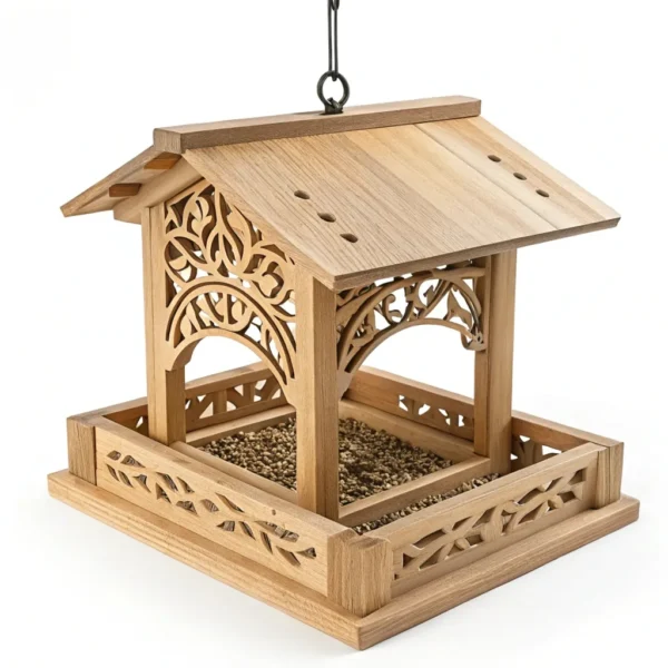 Birds and You Wooden Bird Feeder Medium