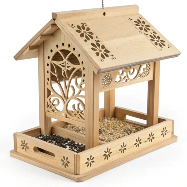 Birds and You Wooden Bird Feeder