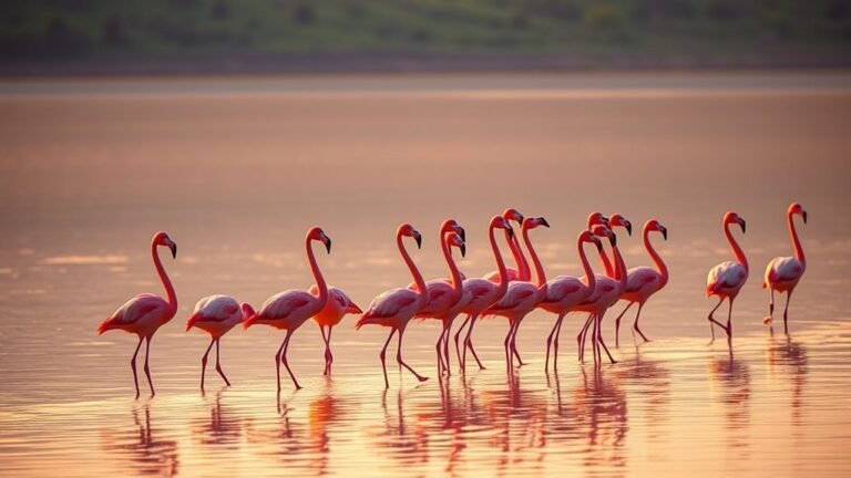a flamboyance of flamingos