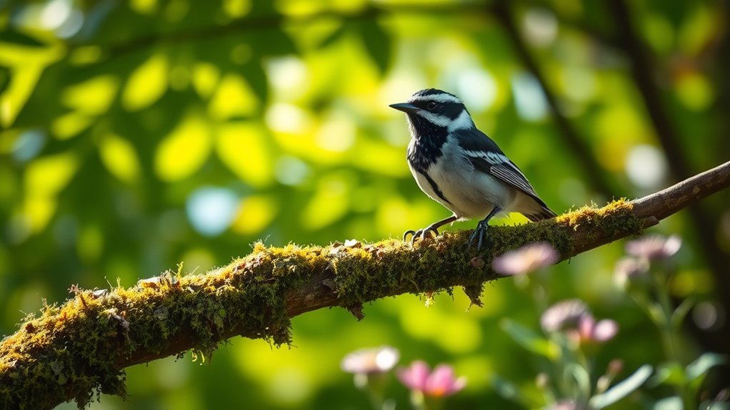 black and white warbler characteristics and habitats
