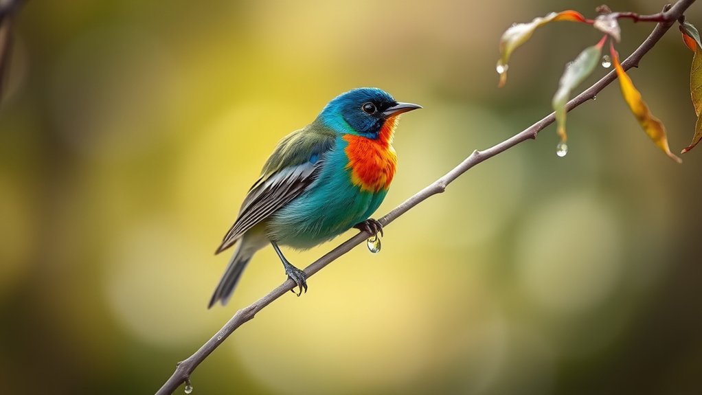 colorful bird with striking plumage