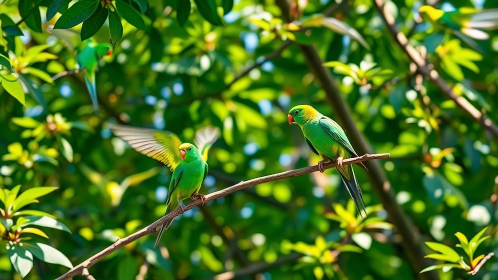 colorful pet birds