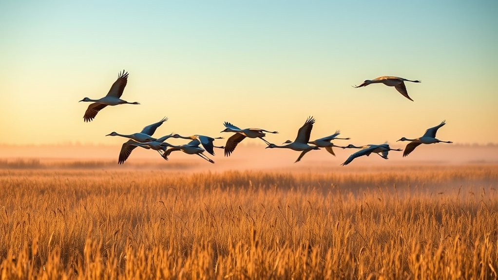 elegant soaring wetlands bird