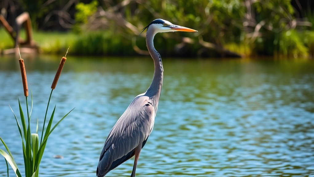 graceful blue heron elegance